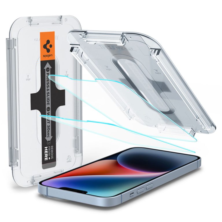 Spigen EZ Fit Glas.tR met Applicator - 1 pack Apple iPhone 13 / 13 Pro / 14 / 16e - Afbeelding 2