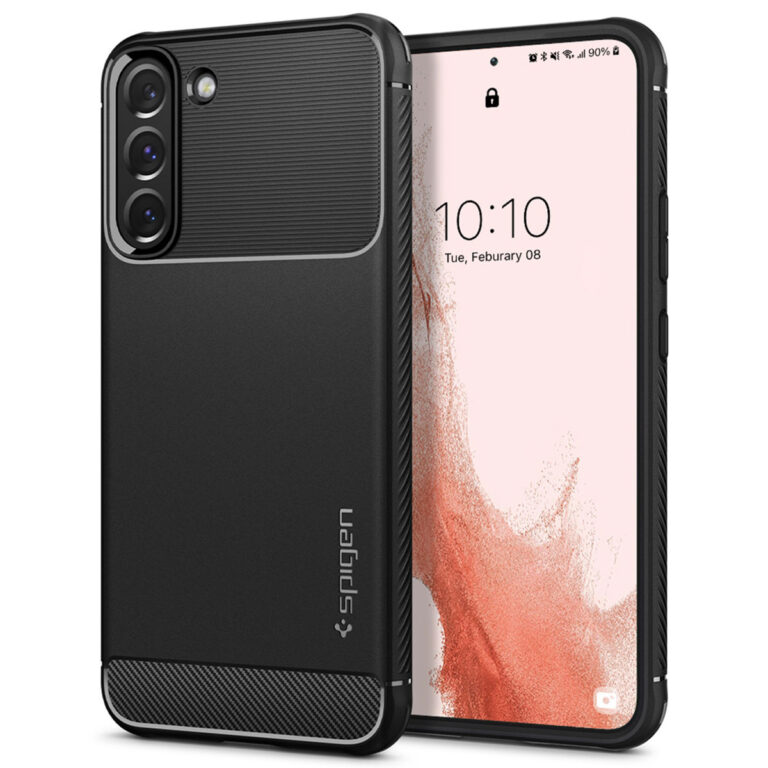 Spigen Rugged Armor Backcover Samsung Galaxy S22 - Zwart - Afbeelding 5