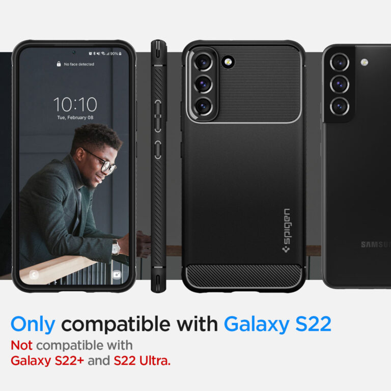 Spigen Rugged Armor Backcover Samsung Galaxy S22 - Zwart - Afbeelding 4