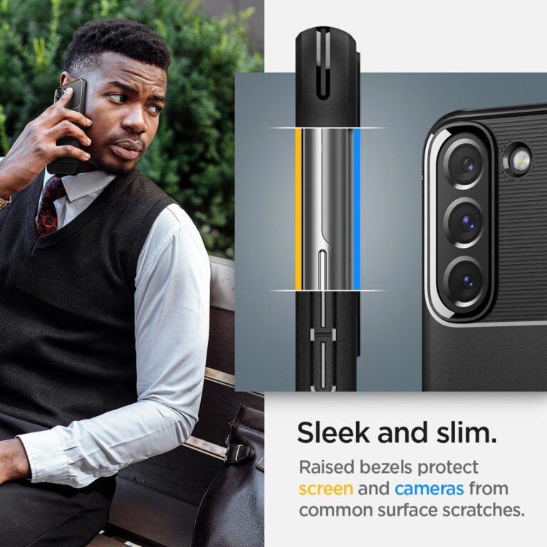 Spigen Rugged Armor Backcover Samsung Galaxy S22 - Zwart - Afbeelding 2
