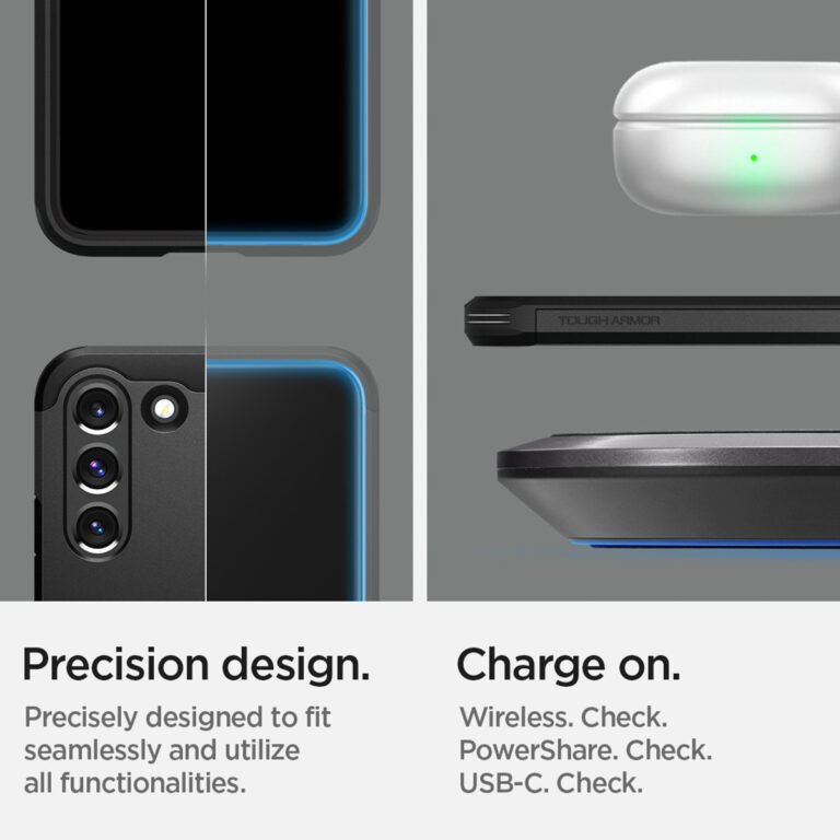 Spigen Tough Armor Backcover Samsung Galaxy S22 - Zwart - Afbeelding 3