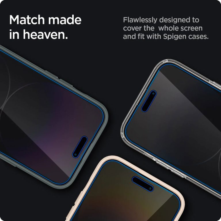 Spigen GLAStR Privacy EZ Fit Screenprotector + Applicator Apple iPhone 14 Pro Max - Afbeelding 4