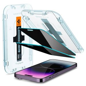 Spigen GLAStR Privacy EZ Fit Screenprotector + Applicator Apple iPhone 14 Pro Max