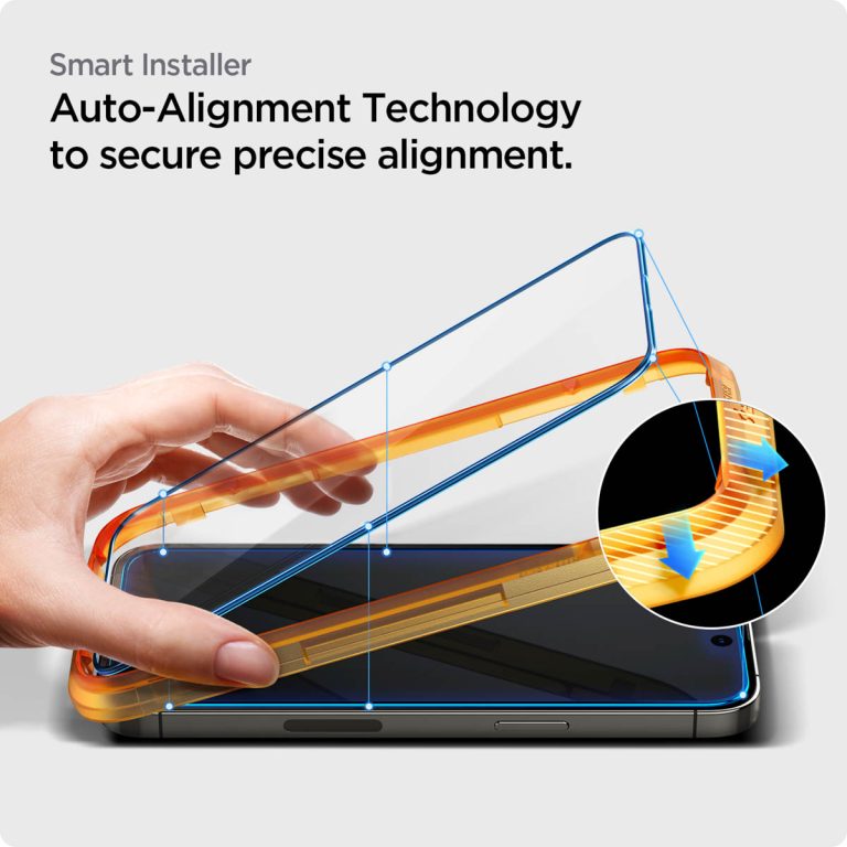 Spigen GLAStR EZ Fit Screenprotector + Applicator Apple iPhone 14 Pro Max - Afbeelding 9