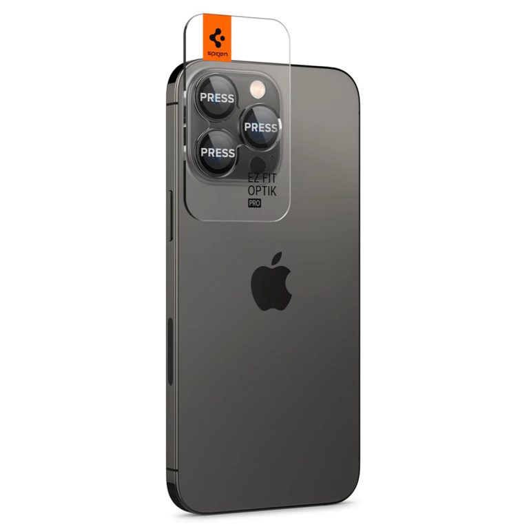 Spigen GLAStR EZ Fit Optik Camera Protector 2 Pack Apple iPhone 14 Pro / 14 Pro Max - Black - Afbeelding 4