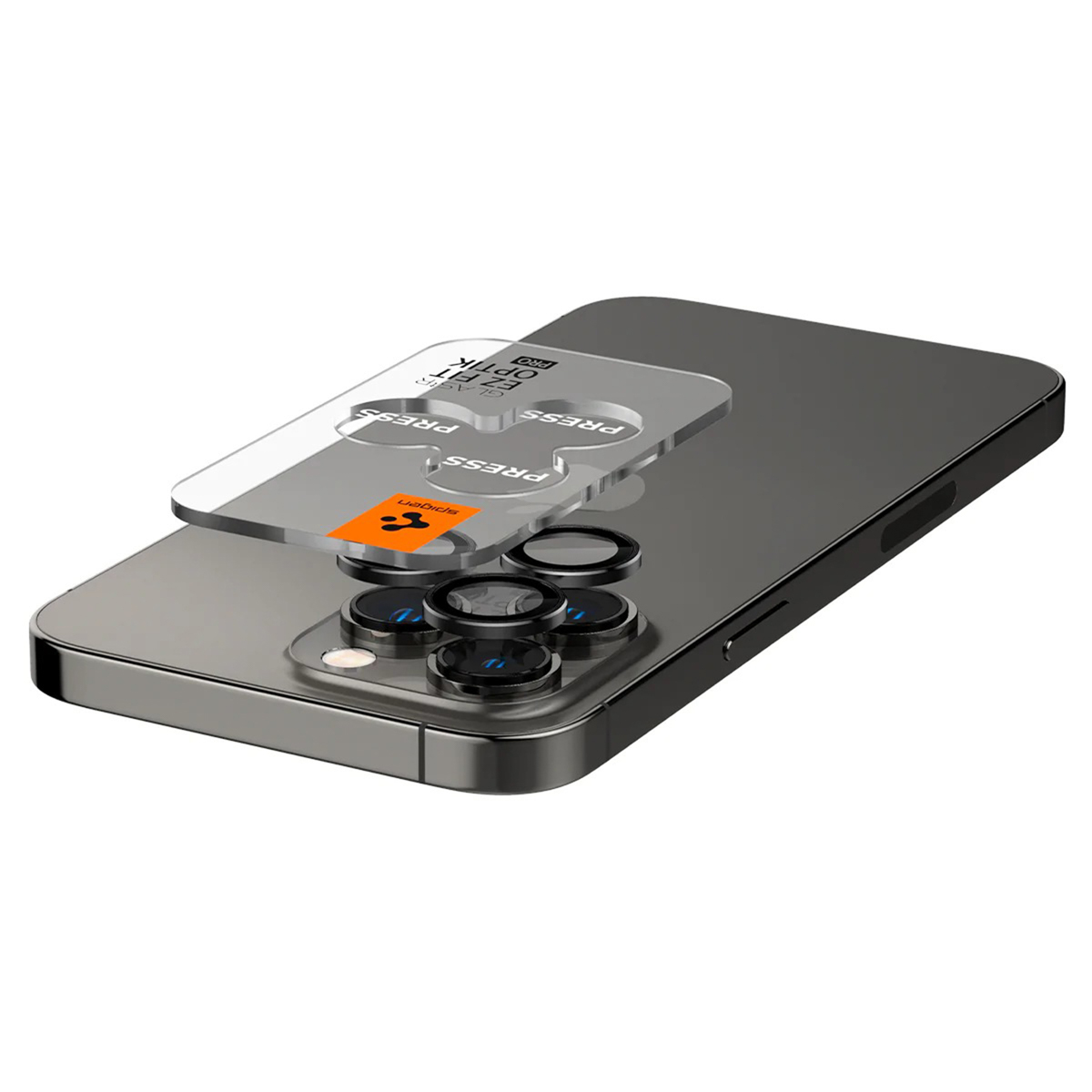 Spigen GLAStR EZ Fit Optik Camera Protector 2 Pack Apple iPhone 14 Pro / 14 Pro Max - Black - Afbeelding 4