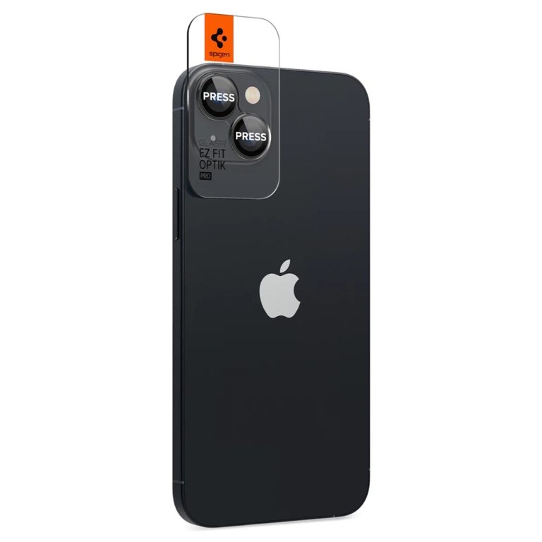 Spigen GLAStR EZ Fit Optik Camera Protector 2 Pack Apple iPhone 14 / 14 Plus - Black - Afbeelding 5