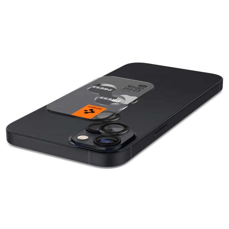 Spigen GLAStR EZ Fit Optik Camera Protector 2 Pack Apple iPhone 14 / 14 Plus - Black - Afbeelding 2