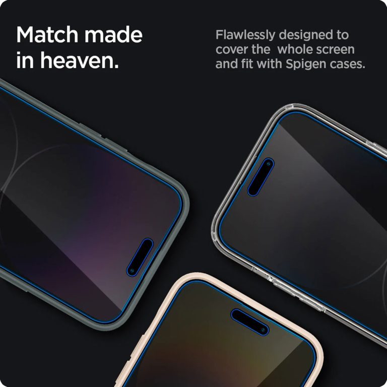 Spigen GLAStR Privacy EZ Fit Screenprotector + Applicator Apple iPhone 14 Pro - Afbeelding 6