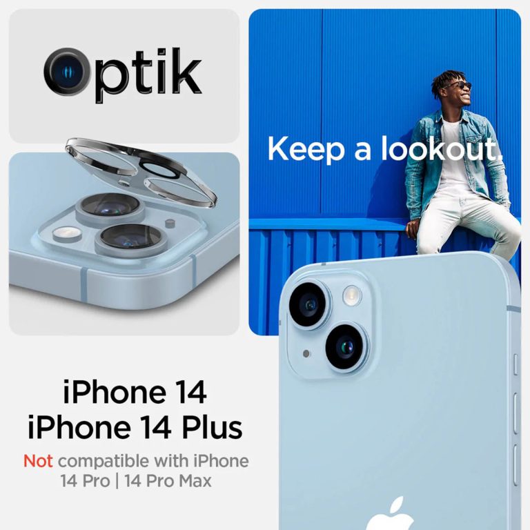 Spigen GLAStR EZ Fit Optik Camera Protector 2 Pack Apple iPhone 14 / 14 Plus - Crystal Clear - Afbeelding 10