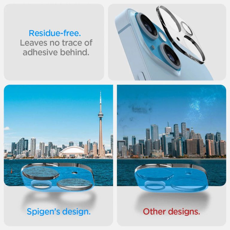 Spigen GLAStR EZ Fit Optik Camera Protector 2 Pack Apple iPhone 14 / 14 Plus - Crystal Clear - Afbeelding 8