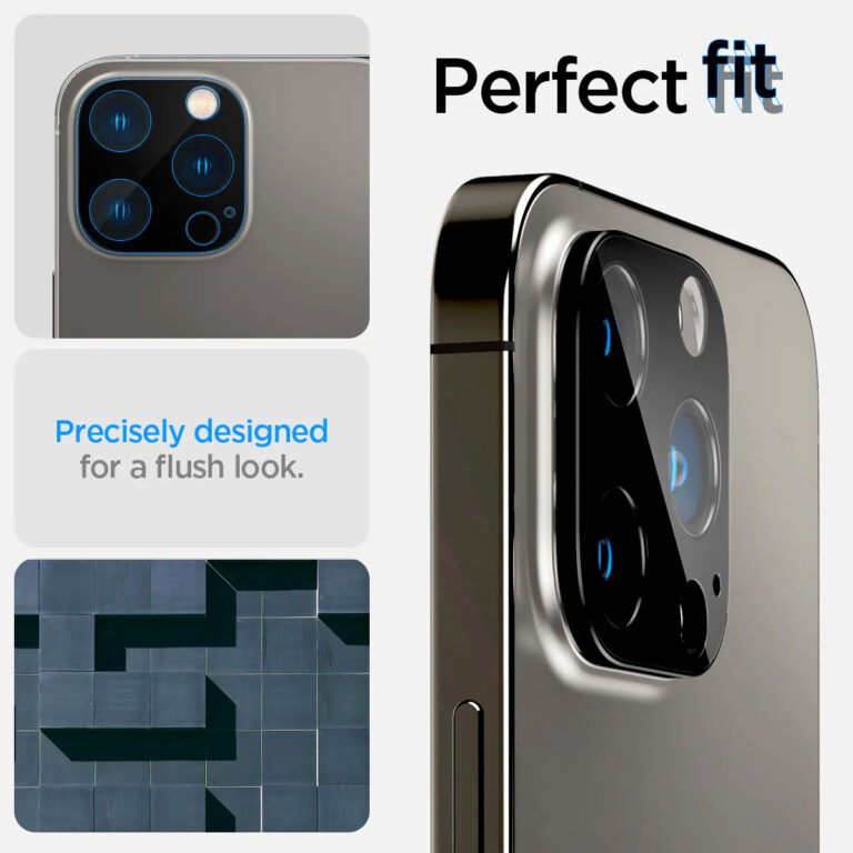 Spigen GLAStR Camera Protector Glas 2 Pack Apple iPhone 14 Pro / 14 Pro Max - Zwart - Afbeelding 9
