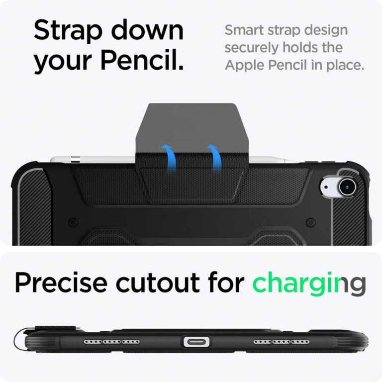 Spigen Rugged Armor Pro Bookcase Apple iPad 11 (2025) 11 inch / iPad 10 (2022) 10.9 inch - Zwart - Afbeelding 3