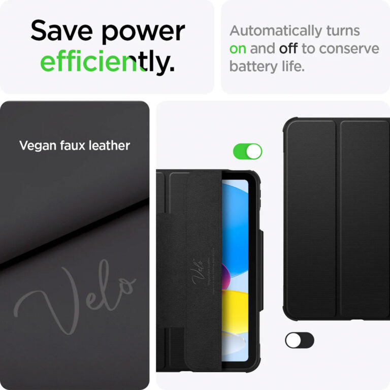 Spigen Rugged Armor Pro Bookcase Apple iPad 11 (2025) 11 inch / iPad 10 (2022) 10.9 inch - Zwart - Afbeelding 2