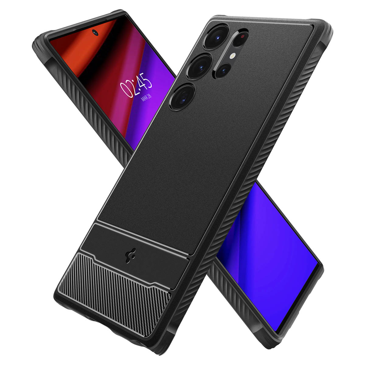 Spigen Rugged Armor Backcover Samsung Galaxy S23 Ultra - Zwart - Afbeelding 6