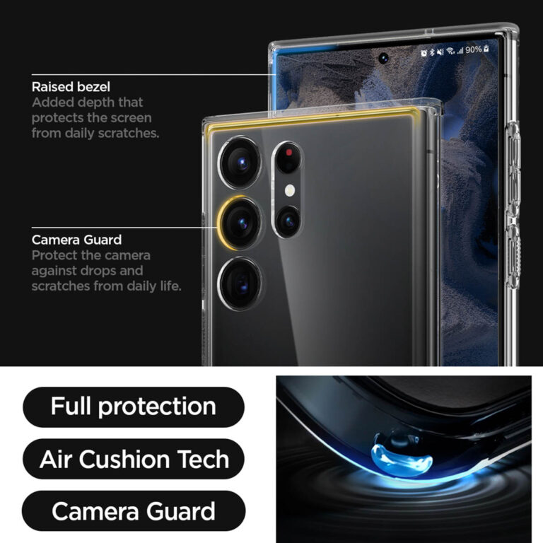 Spigen Ultra Hybrid Backcover Samsung Galaxy S23 Ultra - Transparant - Afbeelding 3