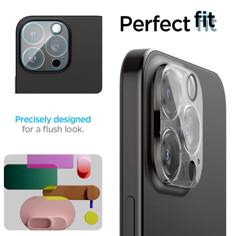 Spigen GLAStR EZ Fit Optik Camera Protector 2 Pack Apple iPhone 14 Pro / 14 Pro Max - Crystal Clear - Afbeelding 7