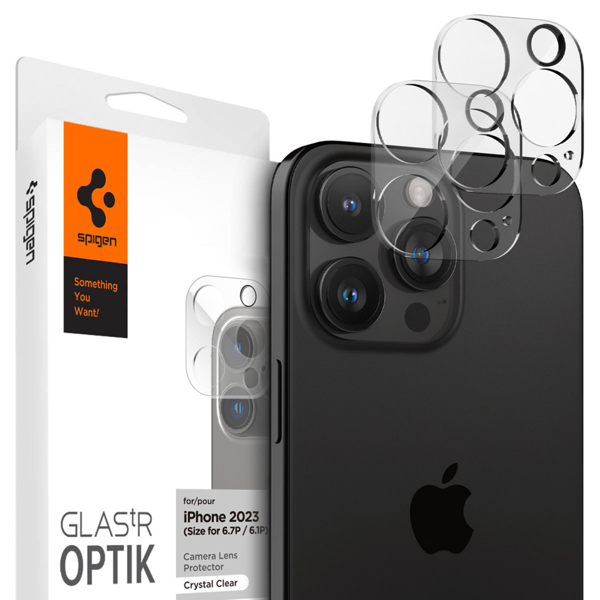 Spigen GLAStR EZ Fit Optik Camera Protector 2 Pack Apple iPhone 14 Pro / 14 Pro Max – Crystal Clear
