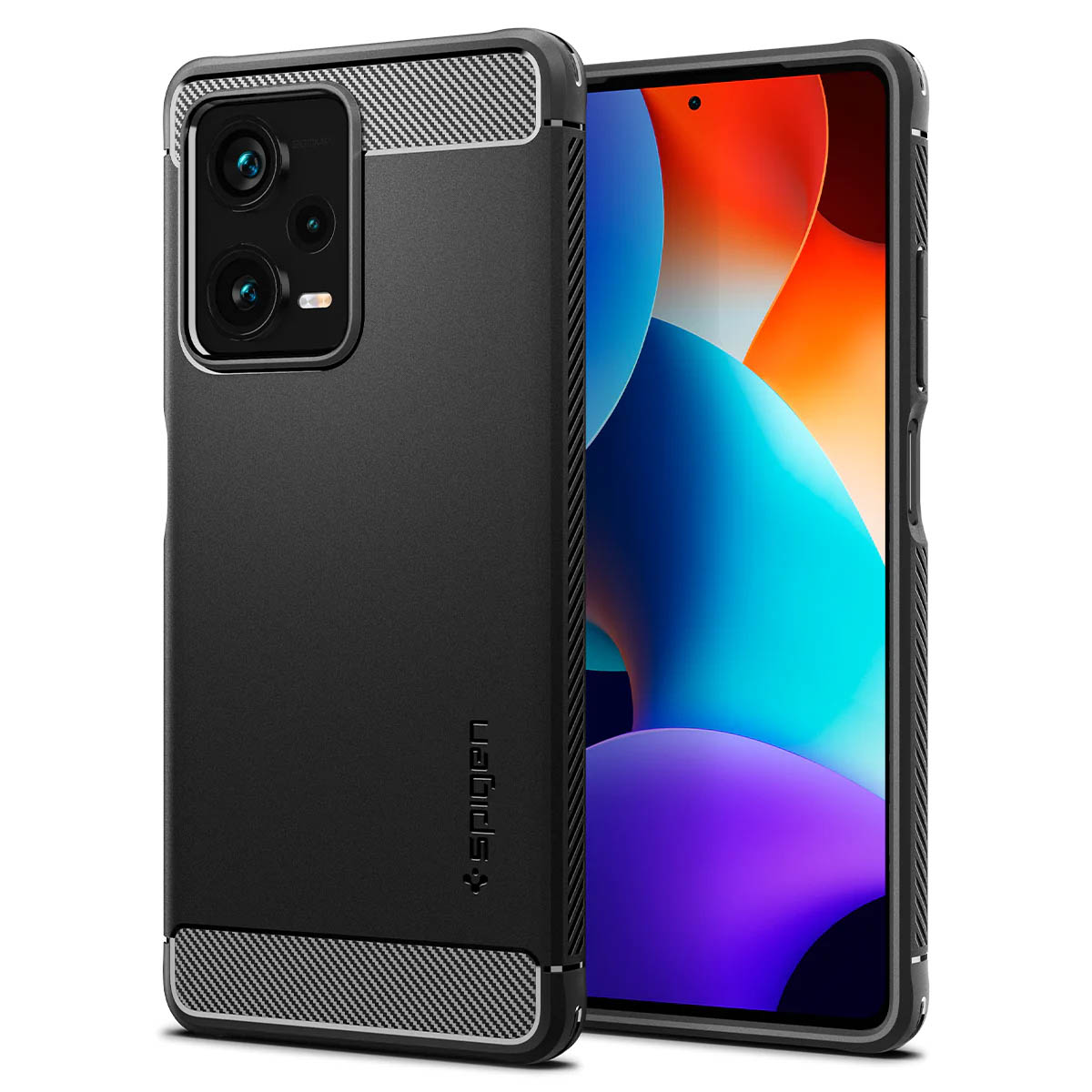 Spigen Rugged Armor Backcover Xiaomi Redmi Note 12 Pro - Zwart - Afbeelding 2