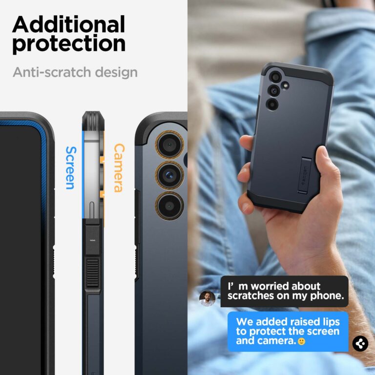 Spigen Tough Armor Backcover Samsung Galaxy A54 (5G) - Metal Slate - Afbeelding 3