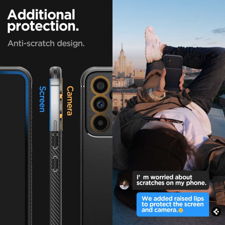 Spigen Rugged Armor Backcover Samsung Galaxy A54 (5G) - Zwart - Afbeelding 3