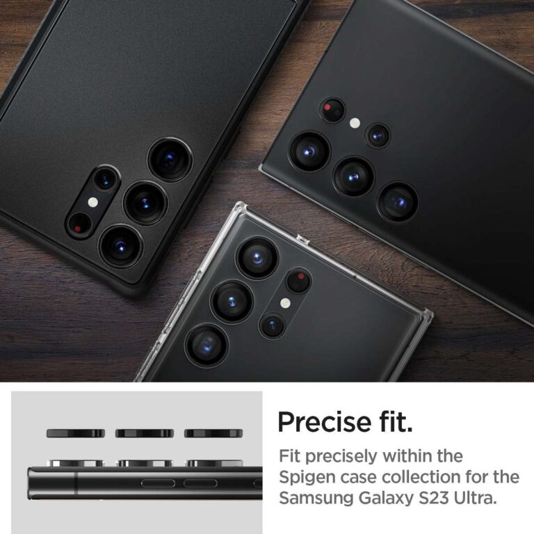 Spigen GLAStR Camera Protector Glas 2 Pack Samsung Galaxy S23 Ultra - Zwart - Afbeelding 7