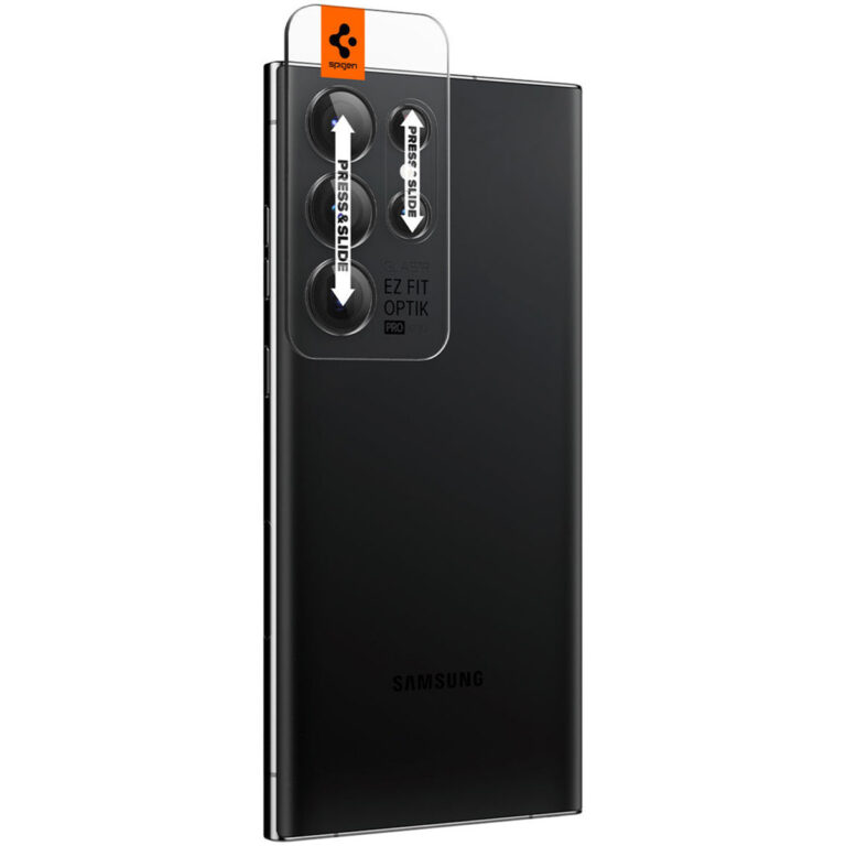 Spigen GLAStR Camera Protector Glas 2 Pack Samsung Galaxy S23 Ultra - Zwart - Afbeelding 4
