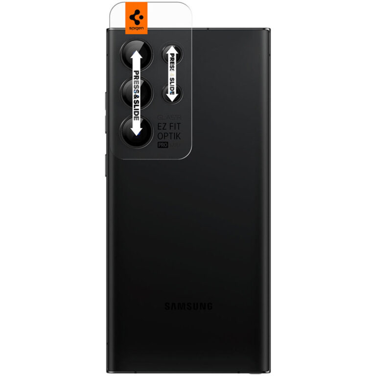 Spigen GLAStR Camera Protector Glas 2 Pack Samsung Galaxy S23 Ultra - Zwart - Afbeelding 3