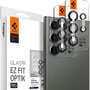 Spigen GLAStR Camera Protector Glas 2 Pack Samsung Galaxy S23 Ultra - Zwart