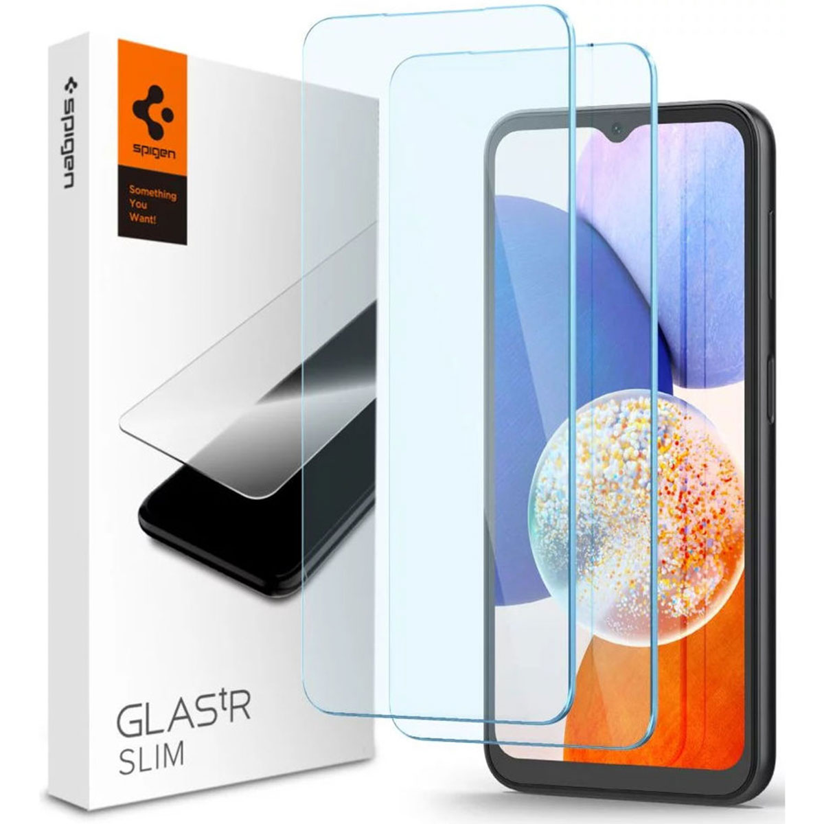 Spigen GLAStR Slim Screenprotector 2-pack Samsung Galaxy A14 (5G/4G) - Afbeelding 3