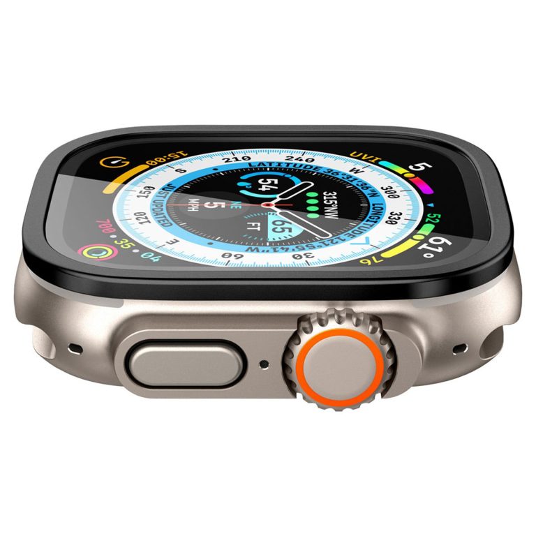 Spigen Glas.tR Slim Pro Screen Protector Apple Watch Ultra 1 / 2 - 49 mm - Zwart - Afbeelding 9