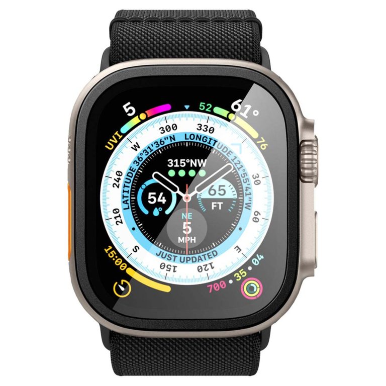 Spigen Glas.tR Slim Pro Screen Protector Apple Watch Ultra 1 / 2 - 49 mm - Zwart - Afbeelding 10
