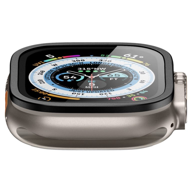 Spigen Glas.tR Slim Pro Screen Protector Apple Watch Ultra 1 / 2 - 49 mm - Zwart - Afbeelding 2