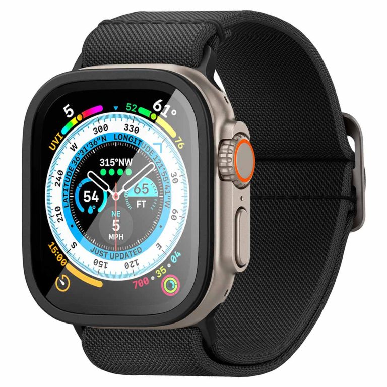 Spigen Glas.tR Slim Pro Screen Protector Apple Watch Ultra 1 / 2 - 49 mm - Zwart - Afbeelding 8