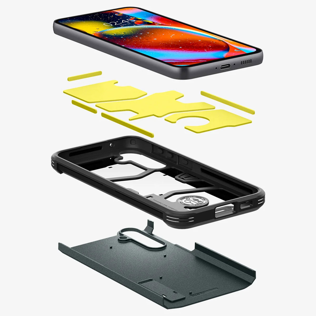 Spigen Tough Armor Backcover Samsung Galaxy S23 FE - Groen - Afbeelding 10