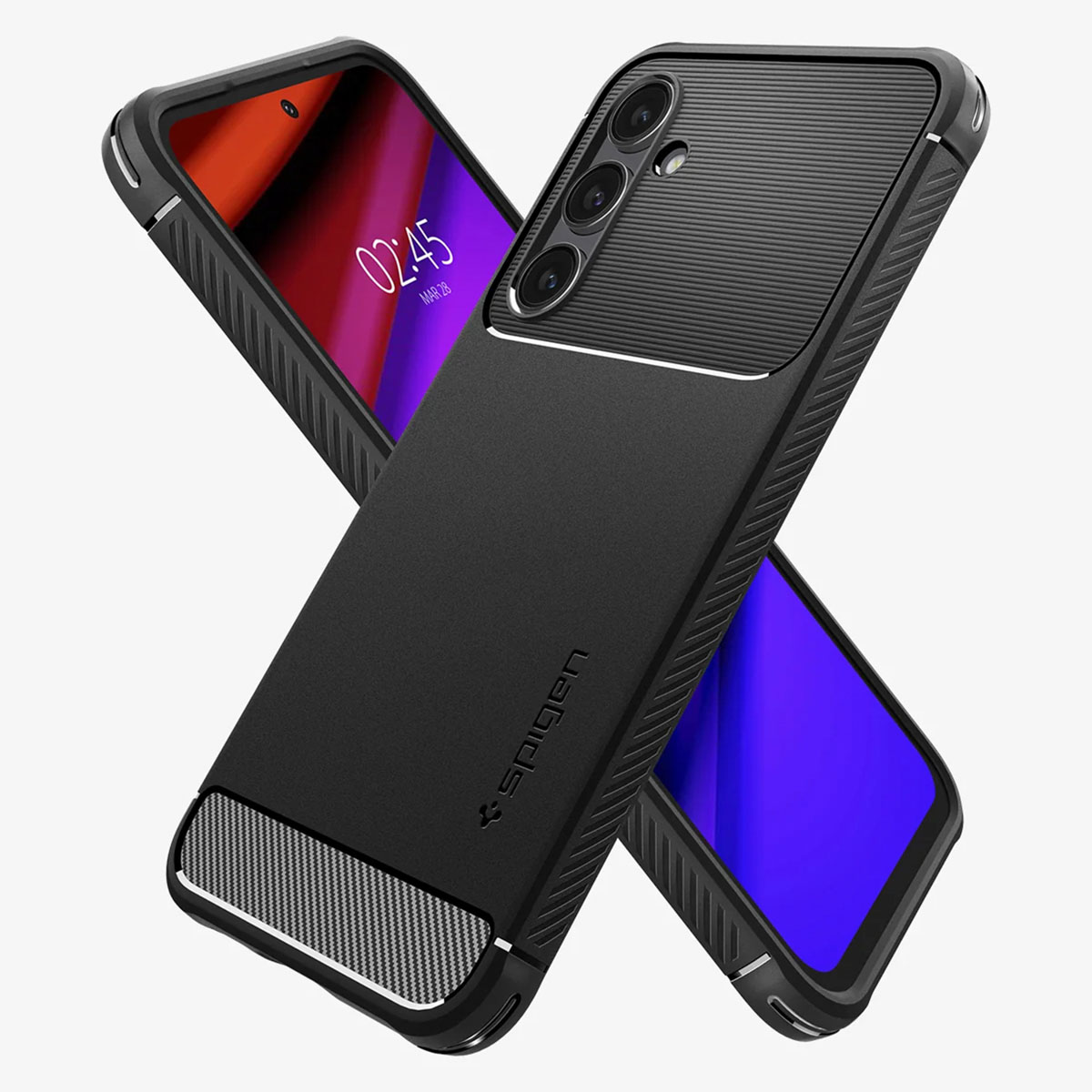 Spigen Rugged Armor Backcover Samsung Galaxy S23 FE - Zwart - Afbeelding 2