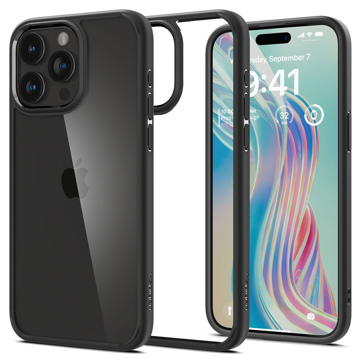 Spigen Ultra Hybrid Backcover Apple iPhone 15 Pro Max - Matte Black