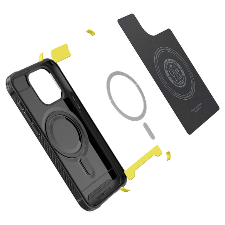 Spigen Rugged Armor Backcover MagSafe Apple iPhone 15 Pro - Zwart - Afbeelding 3