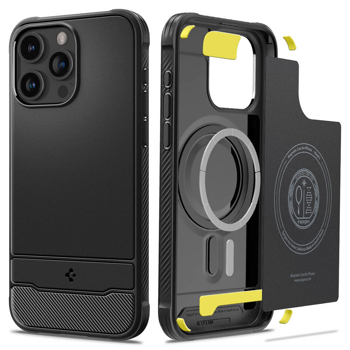 Spigen Rugged Armor Backcover MagSafe Apple iPhone 15 Pro - Zwart - Afbeelding 3