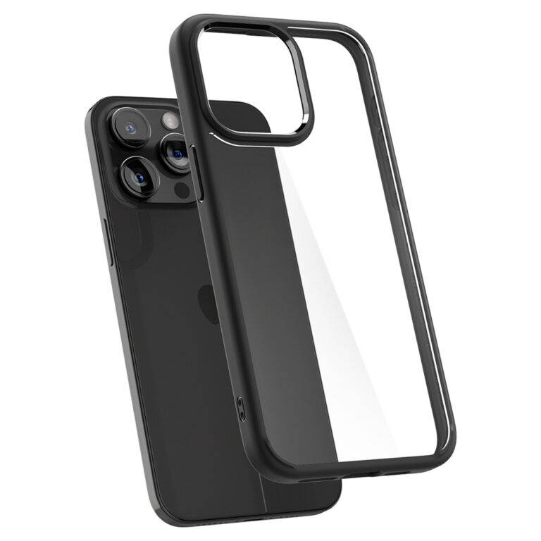 Spigen Ultra Hybrid Backcover Apple iPhone 15 Pro - Matte Black - Afbeelding 4