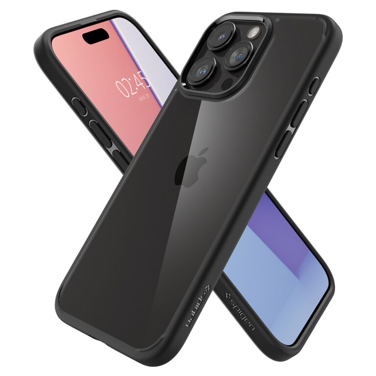 Spigen Ultra Hybrid Backcover Apple iPhone 15 Pro - Matte Black - Afbeelding 3