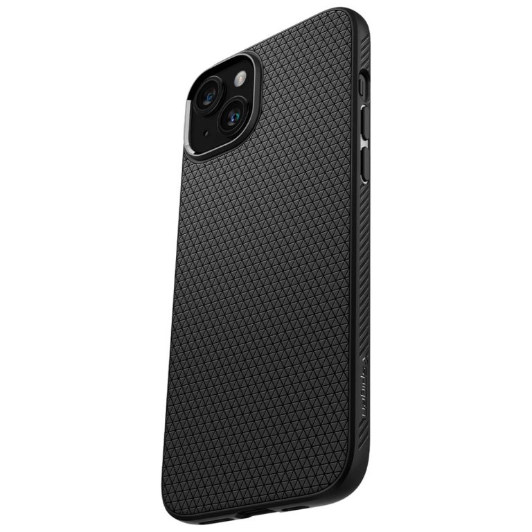 Spigen Liquid Air™ Backcover iPhone 15 - Matte Black - Afbeelding 4