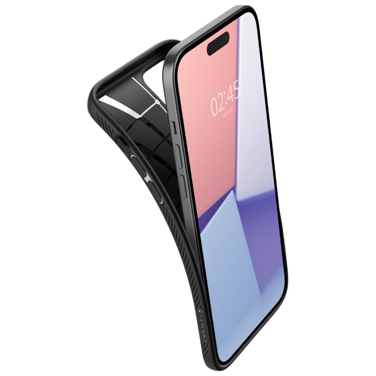 Spigen Liquid Air™ Backcover iPhone 15 - Matte Black - Afbeelding 3