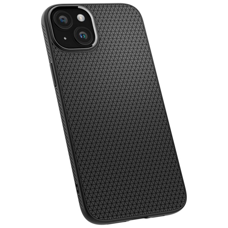 Spigen Liquid Air™ Backcover iPhone 15 - Matte Black - Afbeelding 2