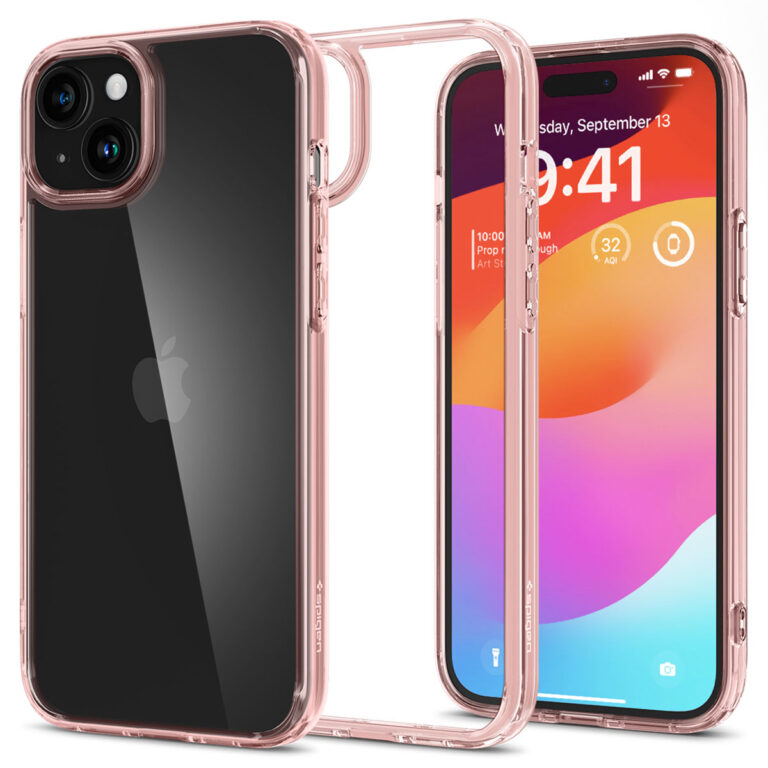 Spigen Ultra Hybrid Backcover Apple iPhone 15 - Rose Crystal - Afbeelding 8