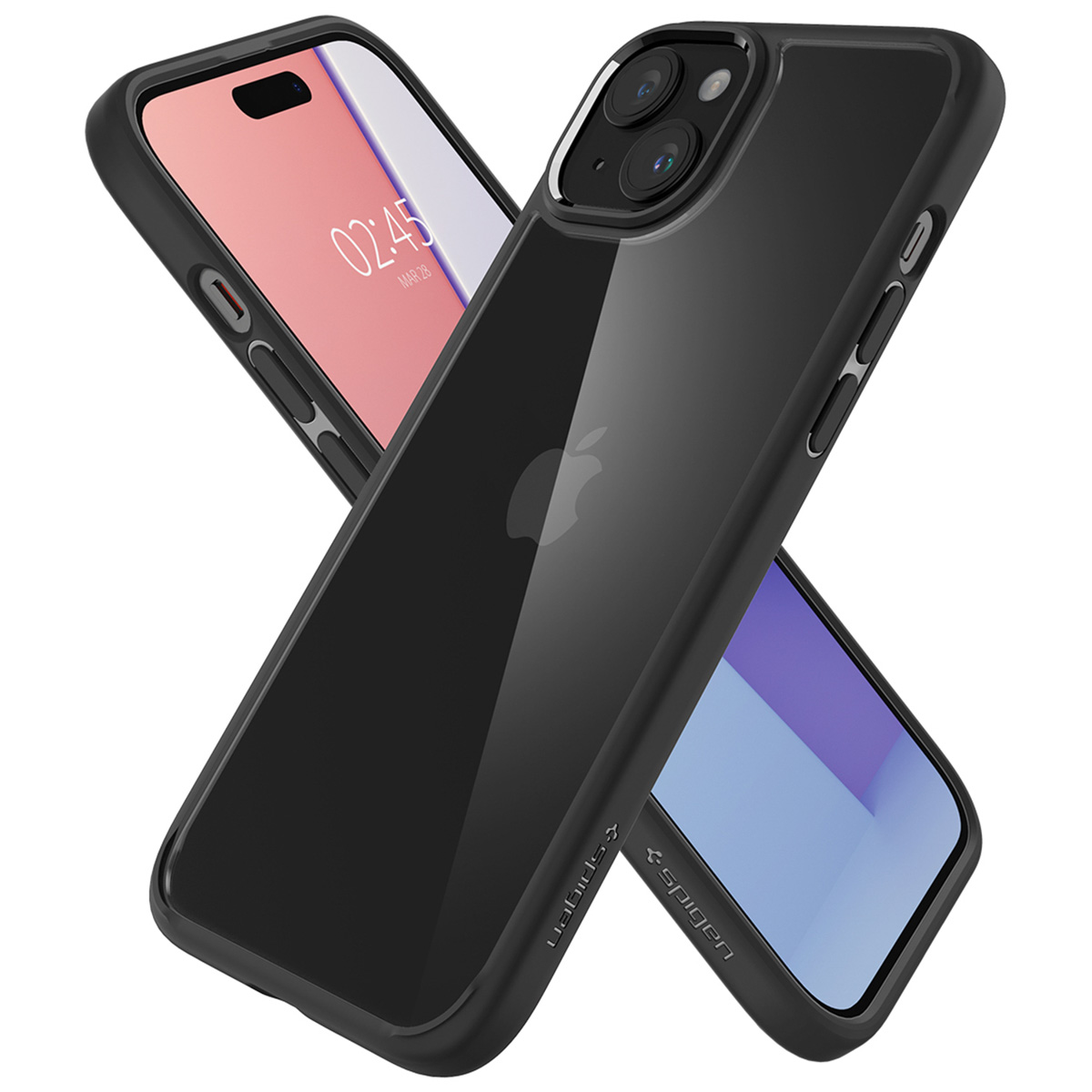 Spigen Ultra Hybrid Backcover Apple iPhone 15 - Matte Black - Afbeelding 2