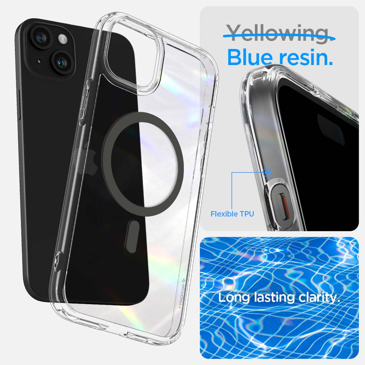 Spigen Ultra Hybrid Backcover MagSafe Apple iPhone 15 - Graphite - Afbeelding 7