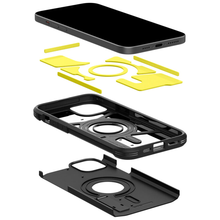 Spigen Tough Armor Backcover MagSafe Apple iPhone 15 - Zwart - Afbeelding 7