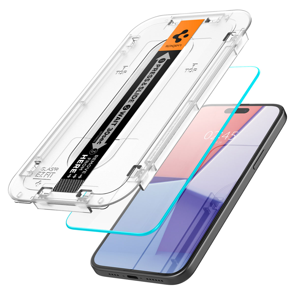 Spigen GLAStR EZ Fit Screenprotector + Applicator 2-pack Apple iPhone 16 Plus / 15 Plus - Afbeelding 2