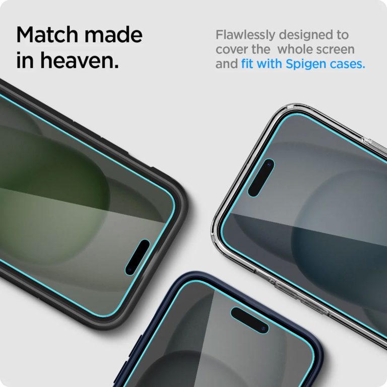 Spigen GLAStR Privacy EZ Fit Screenprotector + Applicator Apple iPhone 15 Plus - Afbeelding 6